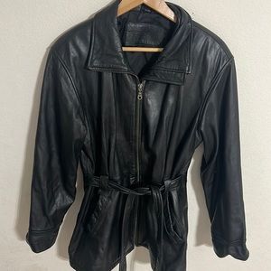 Excellent condition black leather jacket Sz m